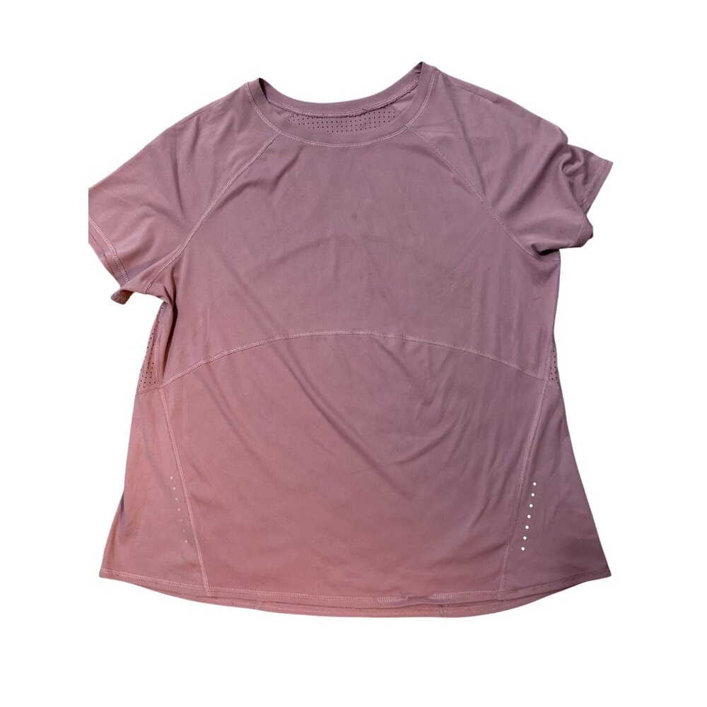 Avia Womens Plus Size Activewear T-Shirt XXL Mauve Stretchy & Lightweight 1804